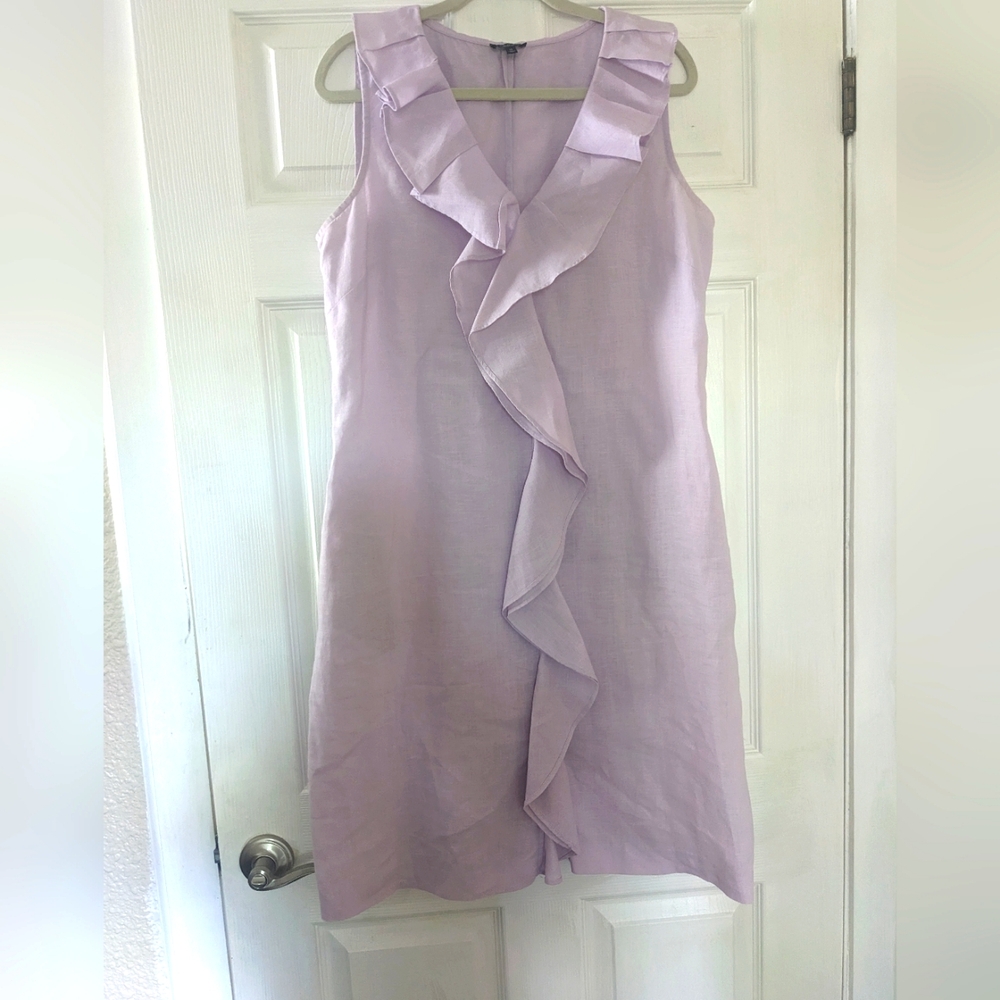 Talbots Lavender Ruffled Midi Dress